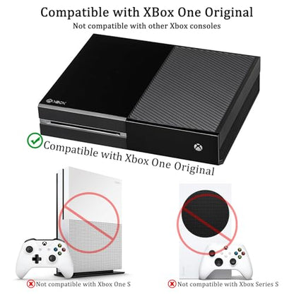 GETYEA Wall Mount for Xbox One,Steel Wall Mount Kit for Xbox One Original and Power Brick Mount,3 Detachable Controller Holders & Headphone Hangers, Stand for Xbox One