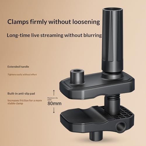 Overhead Camera Mount and Phone Holder with 10” Ring Light Canvas Lamp Adjustable Desk Tripod Stand Compatible with Logitech Webcam for YouTube, Live Streaming, TikTok, Cooking, Nail Video