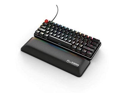 Glorious Wrist Pad/Rest - Compact - Black - Mechanical Keyboards, Stitched Edges, Ergonomic | 12x4 inches | 25mm/1in Thick (GWR-75) Compact (Black) - color: Black, size: Compact