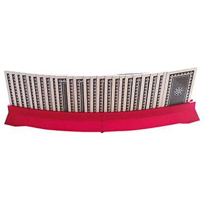 2 Pack Foldable Card Holders for Playing Cards - Playing Cards Holder for Bridge Canasta - Curved Game Card Holder Rack for Adults Seniors Arthritis - style: 2 red
