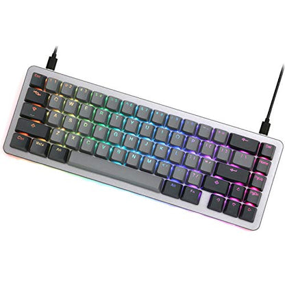 Drop ALT Mechanical Keyboard — 65% (67 Key) Gaming Keyboard, Hot-Swap Switches, Programmable Macros, RGB LED Backlighting, USB-C, Doubleshot PBT, Aluminum Frame (Kaihua Speed Silver, Gray) - color: Space Gray, style: Kaihua Speed Silver