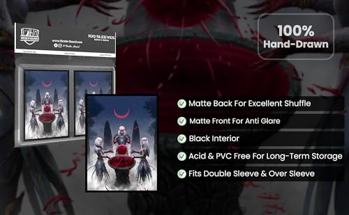 (Vampire Ritual) 100% Hand-Drawn 100ct Textured Matte TCG/MTG Card Art Sleeves by Realm Guard