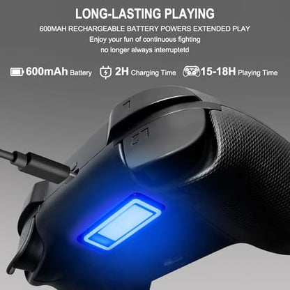 Joso Mobile Gaming Controller, Wireless Game Controller for iPad/Tablet/iPhone/Android/Switch/Switch 2/Lite/OLED/PC, Handheld Gamepad with Hall Effect Joysticks/Triggers/6-Axis Gyro - Black - color: Black
