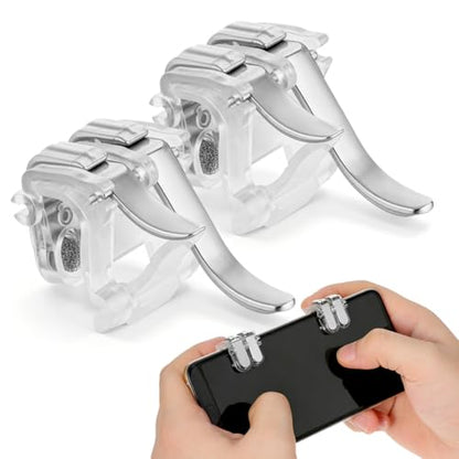 SEWACC Mobile Game Controller Phone Triggers Dual Trigger Controller Lightweight Gaming Handles for Smartphones Precise Shooting Aim Keys for Fps Survival Games