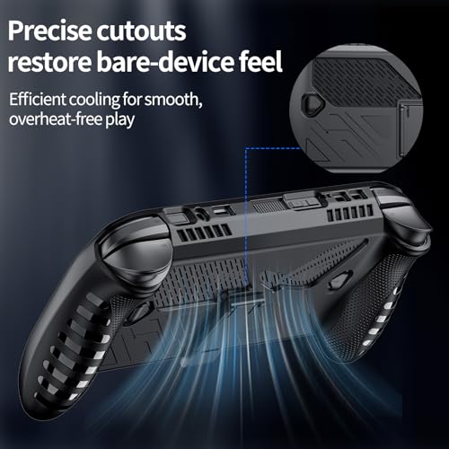 Protective Case with Kickstand for ASUS ROG Xbox Ally X 2025 - Shockproof TPU Cover with Stand, Non - Slip & Anti- Collision Handheld Game Console Accessories (Black) - color: Black