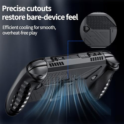 Protective Case with Kickstand for ASUS ROG Xbox Ally X 2025 - Shockproof TPU Cover with Stand, Non - Slip & Anti- Collision Handheld Game Console Accessories (Black) - color: Black