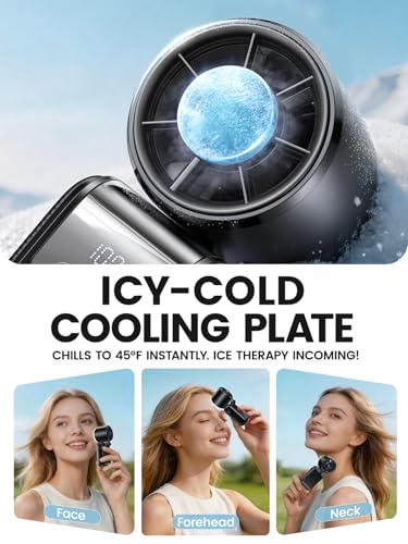 Portable Mini Handheld Fan, Small Hand Fan with Ice Cooler, 100 Speeds, 11Hrs Cooling Time, 20000 RPM Turbo Hand Held Fan for Travel, Outdoor, Beach & Makeup Black - color: Black