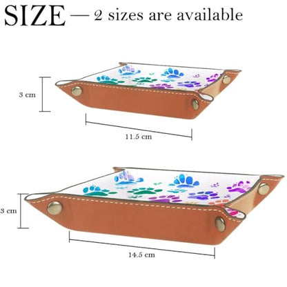Colorful Dog Paws Dice Tray Dice Rolling Tray Folding Dice Holder for Dice Games, Like RPG, DND and Other Table Games - color: Multi 20