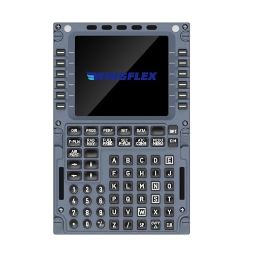 MiYee WINGFLEX Flight Simulator Control Panel A320 MCDU Game Simulator Flight Simulation Panel Route Control Plug-and-Play Features Full-Scale Simulation - size: A320MCDU