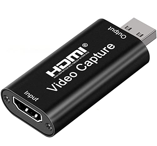 Audio Video Capture Cards Cam Link Card HDMI to USB 2.0 Full HD Record via DSLR Camcorder Action Cam for Acquisition Live Streaming Gaming Teaching Conference（Support VLC/OBS/Amcap） - color: UCH601 USB2.0 Audio Video Capture Cards