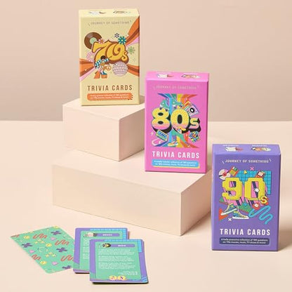 Journey of Something: 80's Trivia Cards - Adult Party Card Game, 180 Rad Questions, Pop Culture Knowledge, Decade Nostalgia, Ages 14+, 2+ Players