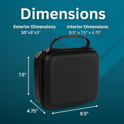 caseling 9.5" x 7.5" x 4.75" Hard Case with 3-Layer Pick and Pluck Foam | 3 pre-scored foam layers, TSA compliant travel case, rigid EVA shell, electronics and tech gear bag, smooth zippers - size: 9.5" x 7.5" x 4.75"