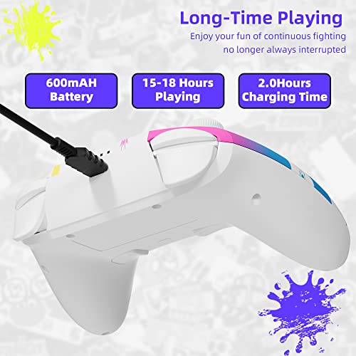 Mytrix Wireless Switch Controller fo Switch, Windows PC iOS Android Steam/Steam Deck, 7 Color RGB Lighting Pro Controller with Turbo, Motion, Vibration, Wake-Up, Headphone Jack (Tri-color) - color: Tri-Color