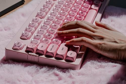 ZORNHER ZH980 Foundation Mechanical Keyboard,95% Pink Creamy Keyboard with Number Pad,Cute Jelly MOA Profile Keycaps,Silent Quiet Switches,Hot-Swappable - color: Pink Foundation, size: Silent Switch