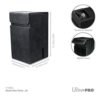 Ultra PRO - Alcove Dice Tower - Great Dice Carrying Case for Classic Board Games, RPG Games, and Tabletop Games - Stores 40+ Standard Sized RPG Game Dice