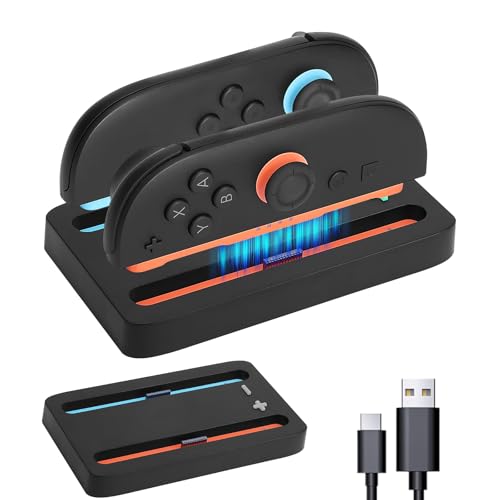 Charging Dock for Nintendos Switch 2,Switch 2 Joycons Dock for 2 Joycon,Joycons Charger Stand Station with LED Indication and USB Type-C Charger Cable