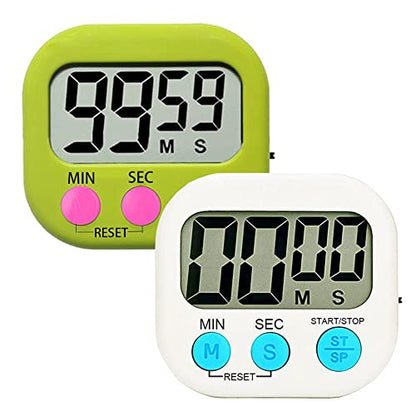 MSART 2 Pack Digital Kitchen Timers with ON/Off Switch & Loud Alarm