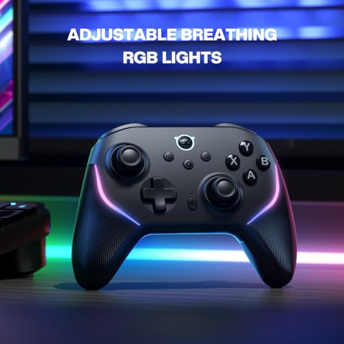 NYXI Imperial PC Gaming Controller with Adjustable Tension TMR Joysticks, Interchangeable Buttons for PC/Switch Layouts, 1000Hz Polling Rate, Dual-Mode Triggers, 1200mAh Battery & Dock - for PC/Switch/Android/TV