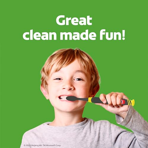 Colgate Kids Minecraft Toothbrush and Kids Toothpaste Gift Set, Includes Minecraft-Themed Battery Toothbrush, 2 Bubblegum Flavored Fluoride Toothpastes, and 2 Manual Toothbrushes - style: Minecraft