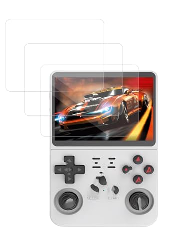 [3 Pack] Screen Protector for R36S Handheld Game Consoles 3.5 Inch Tempered Glass Film, Screen Protector for R36S/R35S/RGB20S Handheld Gaming Anti-Scratch & Sensitive & 9H Hardness