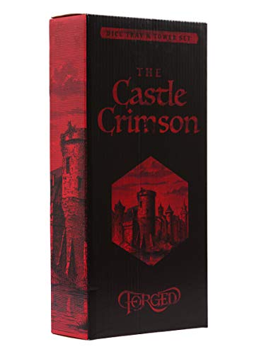 Forged Dice Co. Citadel Dice Tray, Tower and Storage - Perfect for DnD and RPG Gaming - color: Red