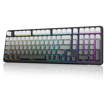 ATTACK SHARK X98 Wireless Mechanical Keyboard,RGB Backlit,Tri-Mode BT5.0/2.4GHz/USB-C Hot-Swappable,PBT Keycaps,Pre-lubed Linear Switches Computer Gaming Keyboard for PC/Tablet/PS5/Xbox - color: Moonlight