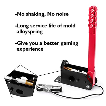 64 Bit USB PC Racing Sim Handbrake,Compatible with Logitech G27 G29 G920 T500 T300 Linear E Brake for Sim Racing Games DiRT Rally 2/4,LFS,Project CARS 2/3,Assetto Corsa ,WRC 7/8/9,Forza Horizon 4/5/6,Fanatecosw PC Windows Hall Sensor with 78 inch USB Cabl