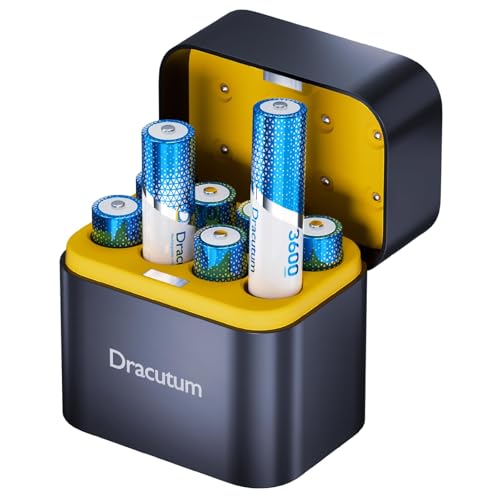 Rechargeable Lithium AA Batteries 8-Pack with Charger, 1.5V 3600mWh Long Lasting Double A Battery for Blink Camera, Xbox Controller, Trail Cameras, Toys, Remote Control - size: 8 AA 3600 mWh with Charger