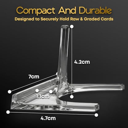 3 Pack Clear Acrylic Trading Card Holder Display Stand Easel | For Playing Card Holder, Photo Card Holder, Sports & Baseball Card Holder, Graded Card Display, Magnetic Holders, Top Loaders - size: 3 Pack
