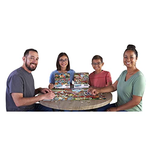 RoseArt - Back to The Past - Hometown Celebration - 1000 Piece Jigsaw Puzzle for Adults - style: Hometown Celebration