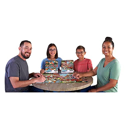 RoseArt - Back to The Past - Hometown Celebration - 1000 Piece Jigsaw Puzzle for Adults - style: Hometown Celebration