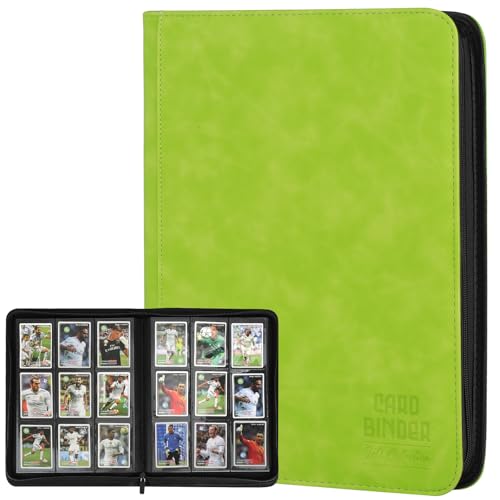 Trading Card Binder, Premium 9 Pocket Double Sided 540 Pocket PU Card Collection Binder, Collectible Trading Card Albums for MTG, TCG, Sport Card, Game Cards (Grass) - color: Grass