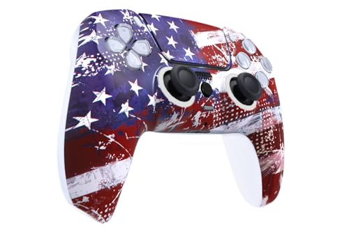 Custom Wireless Controller for PS5 - Hand Airbrushed & Multiple Designs Available (US Flag) - color: US Flag
