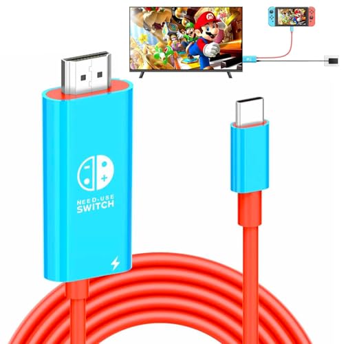 Portable Switch Dock 4K TV Adapter for Nintendo Switch/OLED, 2 in 1 USB C to HDMI Cable with PD 100W Charging Port - style: Cable