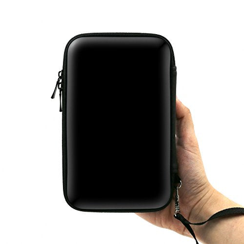 ADVcer 3DS Case, EVA Waterproof Hard Shield Protective Carrying Case with Detachable Hand Wrist Strap Compatible with Nintendo New 3DS, 3DS, 2DS XL or DSi, DS Lite, Black - color: Black