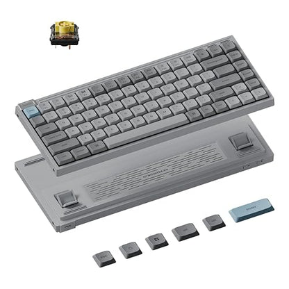 Keychron J9 Ultra 8K Polling Rate Ultra-Slim Wireless (2.4 GHz & Bluetooth) ZMK & Launcher 480-Hr Battery PBT Keycaps with Low-Profile Silent Banana Switches for Mac Windows Linux (Hot-swappable) - color: Hot-swappable Silent Banana Switch