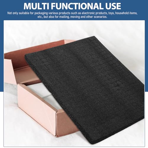 FUOYLOO Black Sponge Foam Sheets for Packing and Mailing, Comfortable and Sturdy Cushioning Foam Pads for Household Items and Objects, for Shipping and Storage Protection