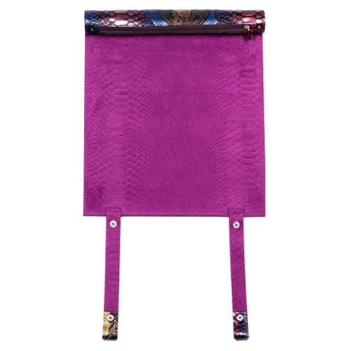 Cusdie 2 in 1 Dice Rolling Mat & Zippered Dice Holder DIce Tray- Compatible with DND Polyhedral Dice (Colorful Dragon Scale) - color: Colorful Dragon Scale