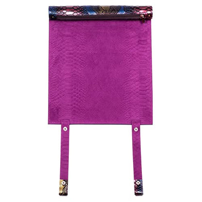 Cusdie 2 in 1 Dice Rolling Mat & Zippered Dice Holder DIce Tray- Compatible with DND Polyhedral Dice (Colorful Dragon Scale) - color: Colorful Dragon Scale