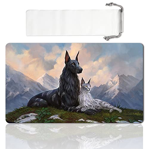 Board Game MTG Playmat Games Size 60X35 cm CCG Compatible for MTG CCG RPG Trading Card Game (MTG1-RIN and SERI, INSEPARABLE) - color: Mtg1-rin and Seri, Inseparable
