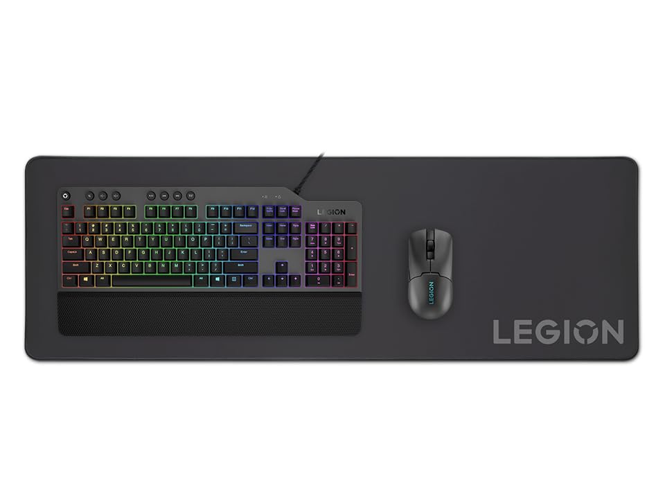 Legion Gaming XL Cloth Mouse Pad, Anti-Fray, Non-Slip, Water-Repellent, GXH0W29068, Black - color: Black, size: 11.8L x 35.4W inches, style: Legion | Cloth