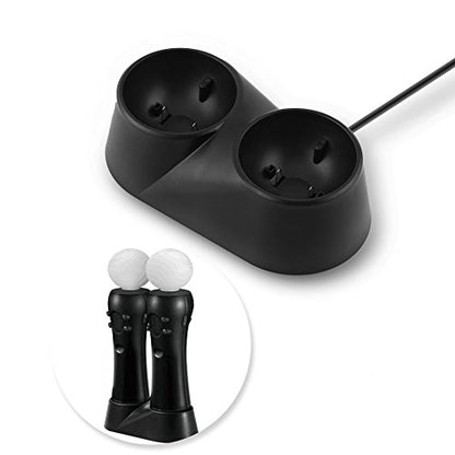 Charging Dock for PS4 VR & for VR Move Motion Controllers, Dual Charger Dock Station for PS Move Handle