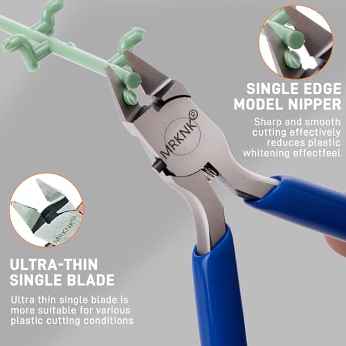 Model Building Tools Kit,6-Piece with 4.3inch Precision Model Nipper, Clean Cuts with No Whitening, for Plastic Models, Gundam, Miniatures