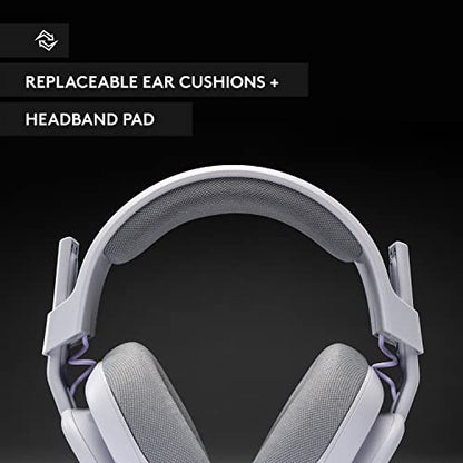 Logitech G Astro A10 Gen 2 Cross-Platform Wired Gaming Headset - Grey | 3.5mm Headphone Jack, 32mm Drivers, Flip-to-Mute Mic, Over-Ear Cup Design - color: Grey