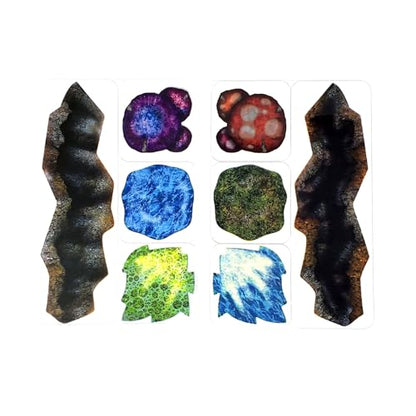 Caves - 24pc Double-Sided Cave & Terrain Pieces for Starters & Masters Alike - Roleplaying Objects for Dungeons & Dragons - Immersive Map Accessories for DND 5E, Pathfinder & Warhammer RPGs, USA Made