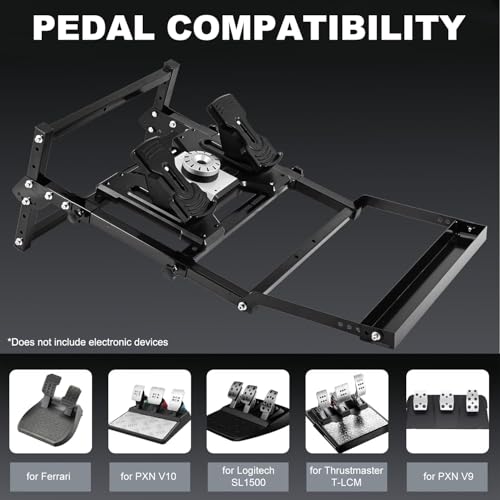 Hottoby Flight and Racing Wheel Stand Proprietary Accessories Fit for Chair Mount Fit for Logitech G27 G29 G920 G923, for Thrustmaster T248 T300RS GT, for PXN, for MOZA R5, Without Pedal