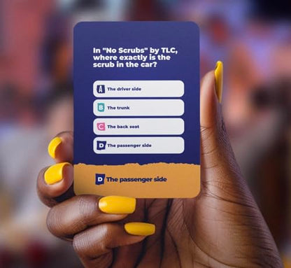 Throwback Lyrics — 90s & 2000s Hip-Hop & R&B Music Trivia & Finish the Lyrics Card Game | Charades + Steal Cards | Adult Party Game for Game Night, Girls Night, Birthdays & Gifts | 250 Cards