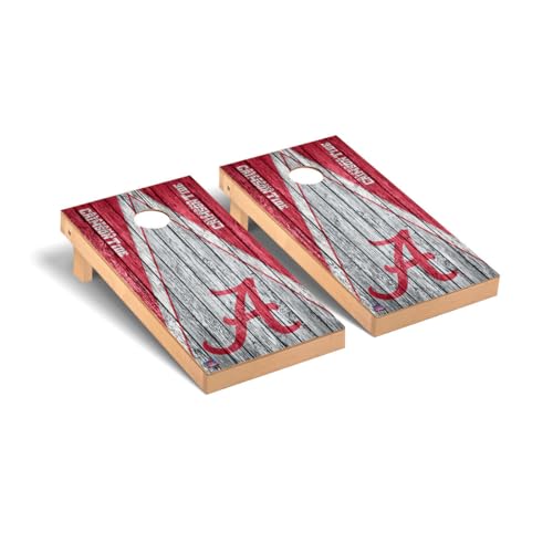 College Team Cornhole Boards, 2x4 Premium Corn Hole Board Set, Officially Licensed Cornhole Boards, Perfect for Tailgates - color: Alabama, size: 3. Include LED Lights