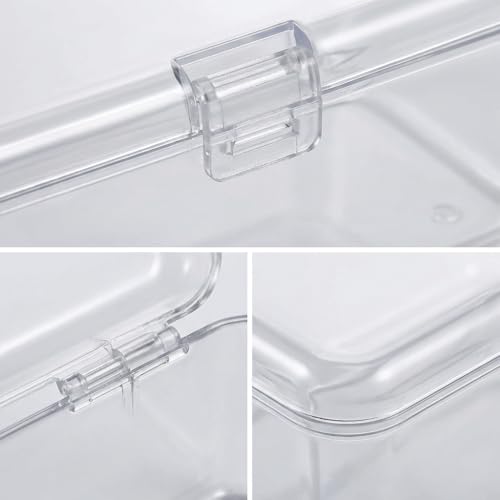 4 Pack Clear Plastic Card Deck Box Playing Card Storage Cases Blank Deck Boxes, Standard Size Holders for Game Cards Trading Cards and Small Accessories Home Organization