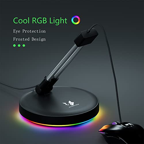 Gaming Mouse Bungee, Mouse Cable Holder, Drag-Free Wired Mouse Support for Esports, Mouse Cord Management Fixer Holder, Mouse Bungie